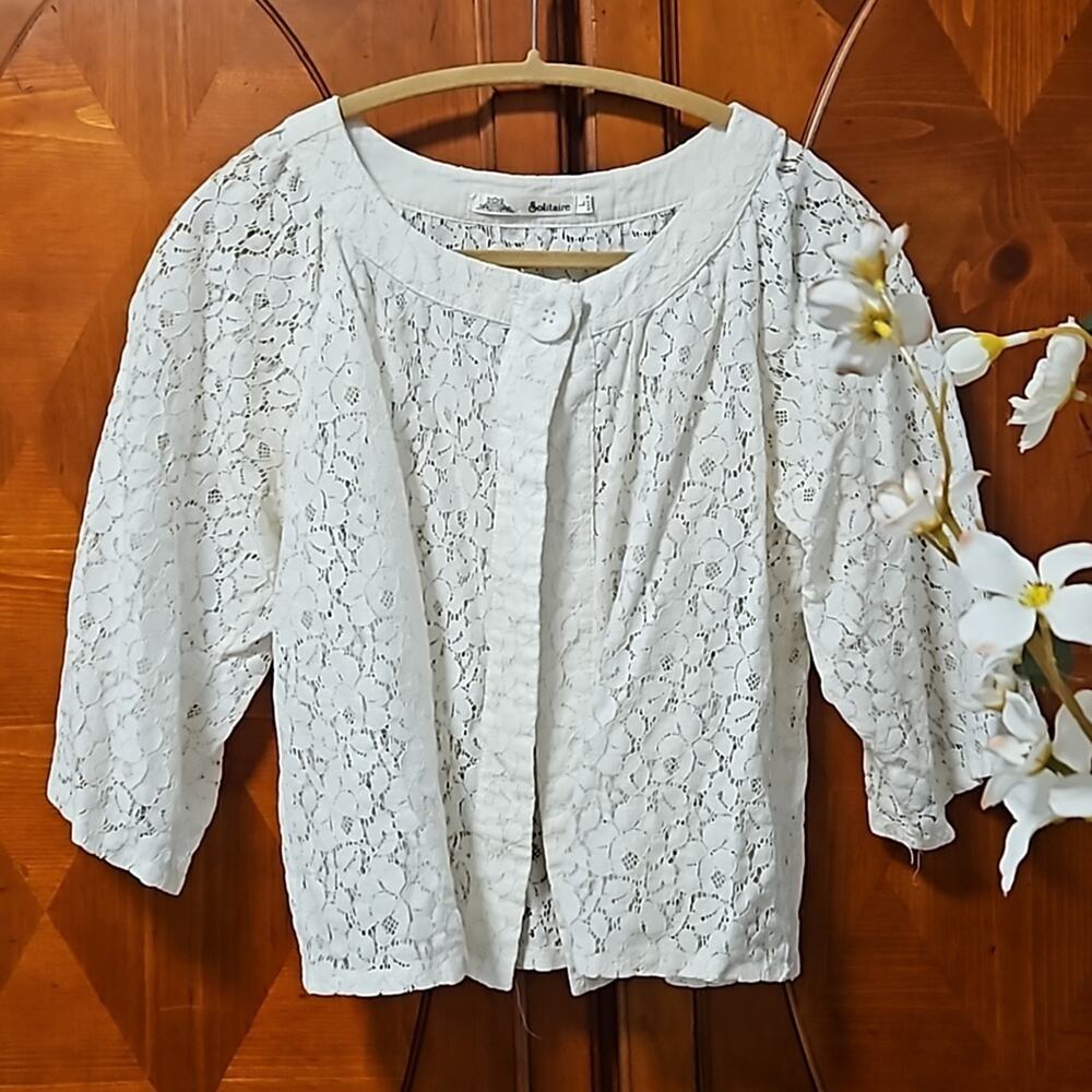 Lace Crop Coverlet Top size L